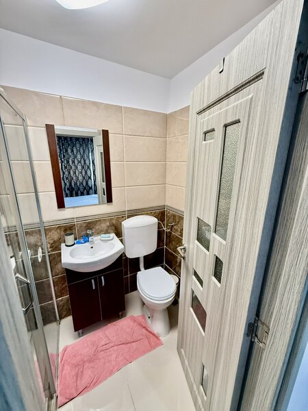Piata Alba Iulia, apartament 2 camere decomandat, parter, 2 bai, centrala